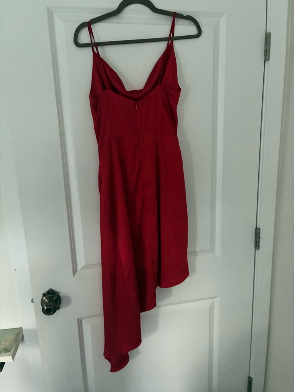 Elliatt Red Asymmetrical Slip Dress - Picture 3 of 5